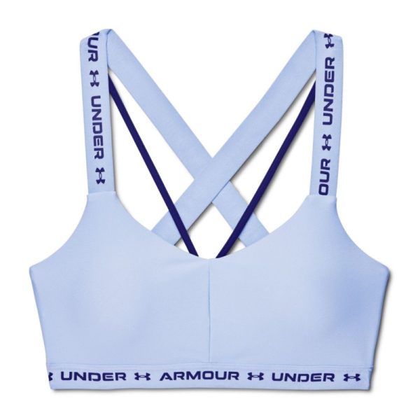 Under Armour CROSSBACK LOW - Light support sports bra - white 